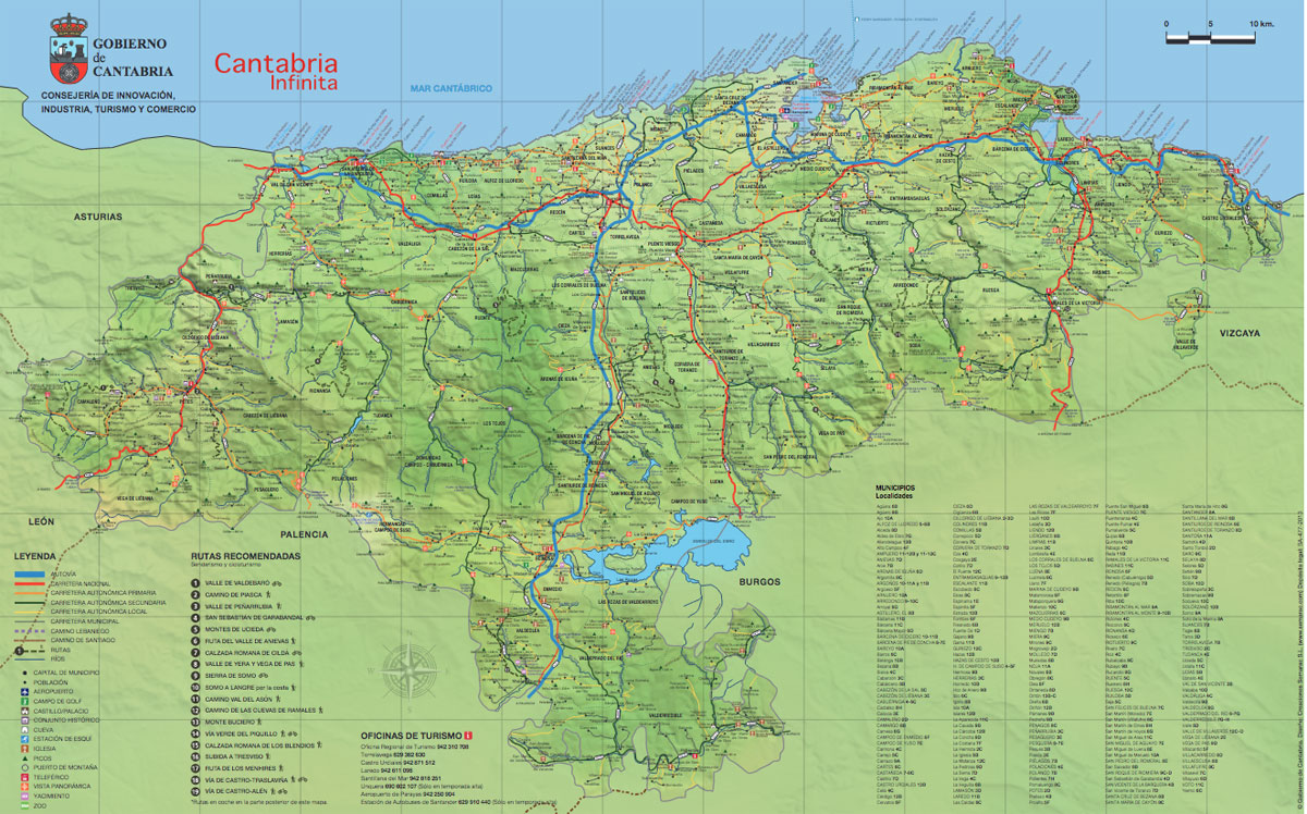 Tur stico Mapa De Cantabria Arsecultur Tur stico Mapa De Cantabria Arsecultur